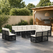 Set Divano da Giardino 13 pcs Nero polyrattan 3434989