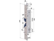 SERRATURA TRIPLICE HOOKS IN ACC.INOX PROF. EUROPEO PER PERSIANE 2143  mm.30 (2143XAI3030)    SECUREMME