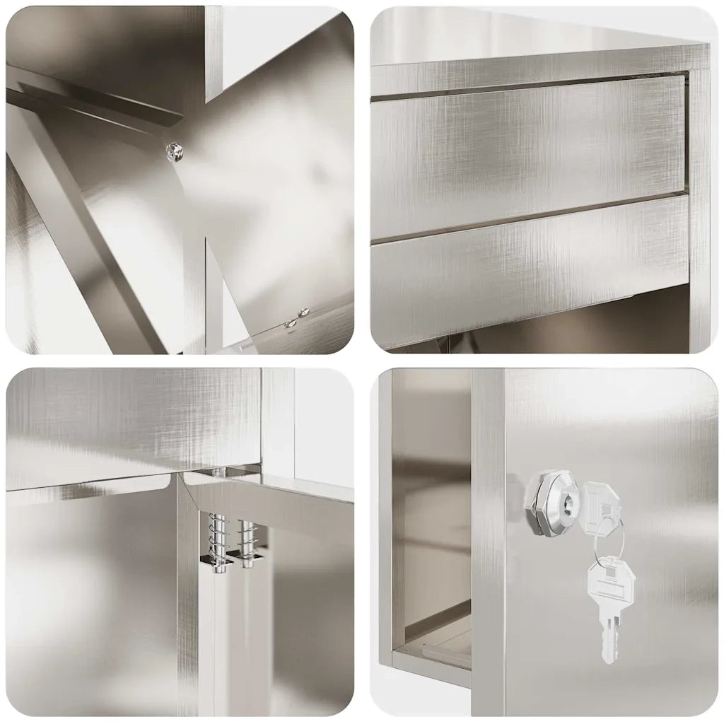 Cassetta per pacchi con archiviazione Argento 47,5 x 38 x 59 cm 874937