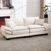 Divano doppio con coperta - Xylo - beige, cuscino, per studio/soggiorno