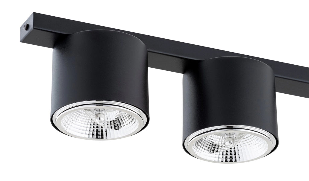 Barra spot nera minimal 90cm 4xES111 15W Emibig NANO