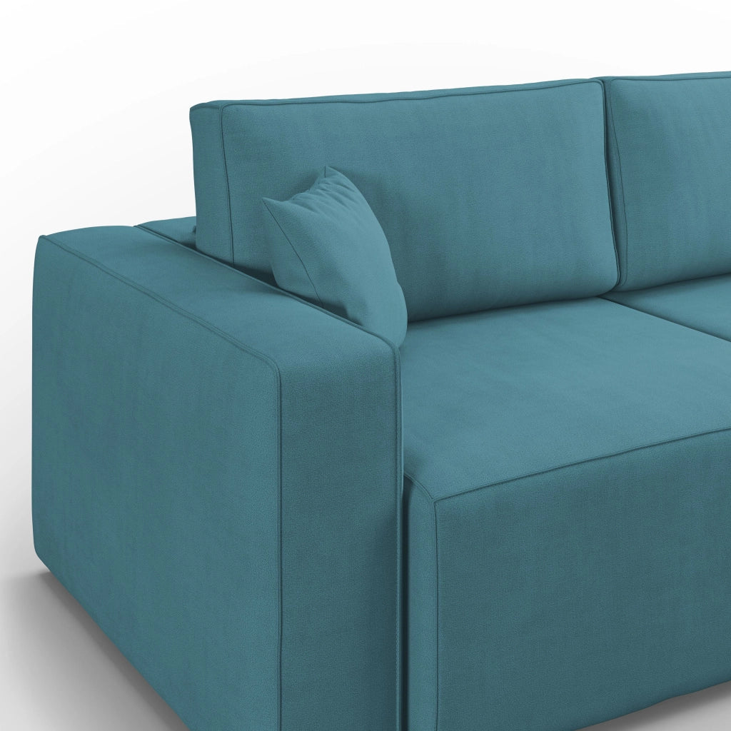 Morfeo Divano in tessuto impermeabile 215 cm azzurro