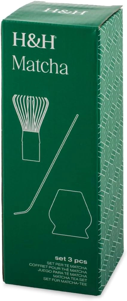Confezione 3 pezzi matcha tea in porcellana verde