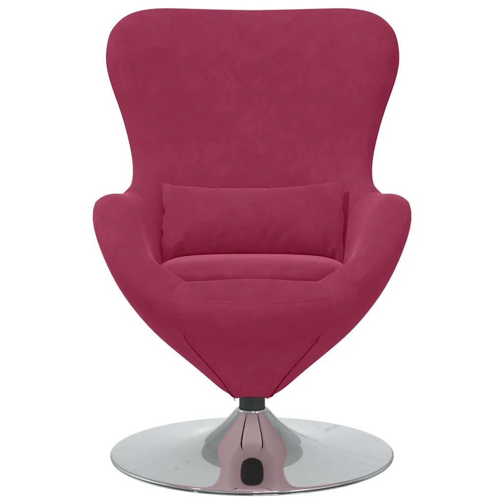 Poltrona uovo Rosso Vino Velluto 42002729