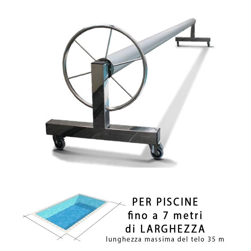 Rullo Avvolgitore Forte Per Piscine Fino A 10 M Di Larghezza Dimensione piscina: 7 m