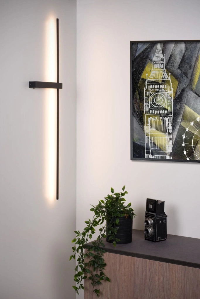 Applique Lucide Segin LED 10W 2700K nera in alluminio