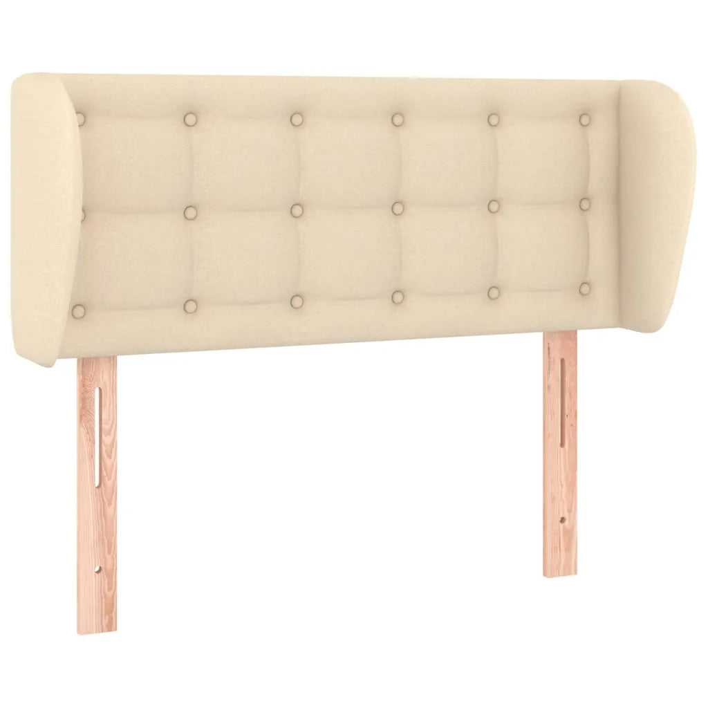 Testiera | Testata ad Orecchio Crema 93x23x78/88 cm in Tessuto