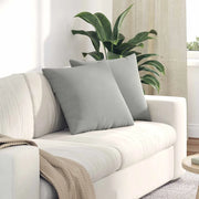 Cuscini da Divano 2 pcs Grigio chiaro 50 x 50 cm Tessuto 42013984
