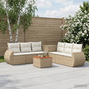 Set di divani 8 pz Beige e Bianco Crema 3448450