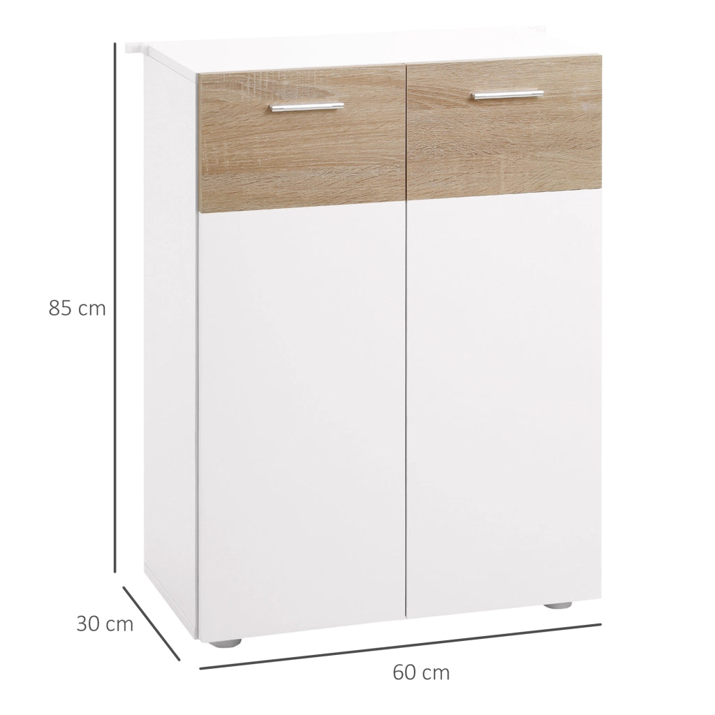 Armadio a due ante con ripiani regolabili ¨C Minimal ¨C Bianco 60x30x85