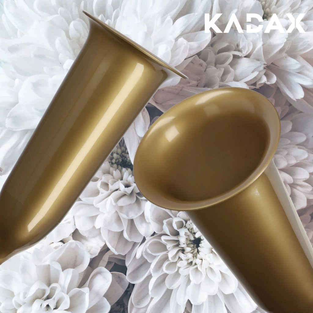 Vaso KADAX Bottiglia per Cimitero Lapide 23cm Lapide per Fiori Oro