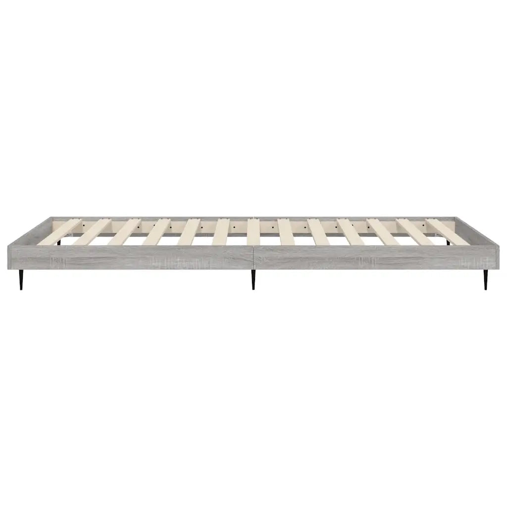 Letto singolo | Letto per adulti | Giroletto Grigio Sonoma 90x200 cm in Legno Multistrato