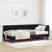Struttura Letto Angolare con Materasso 2 pcs Nero Velluto 3393903