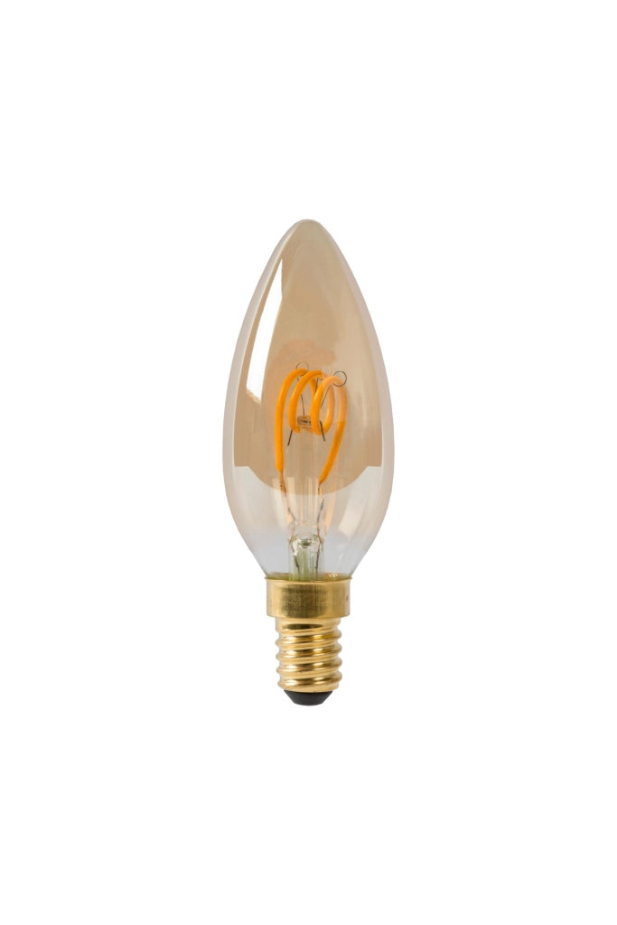Lampadina LED filamento candela E14 ambra Lucide