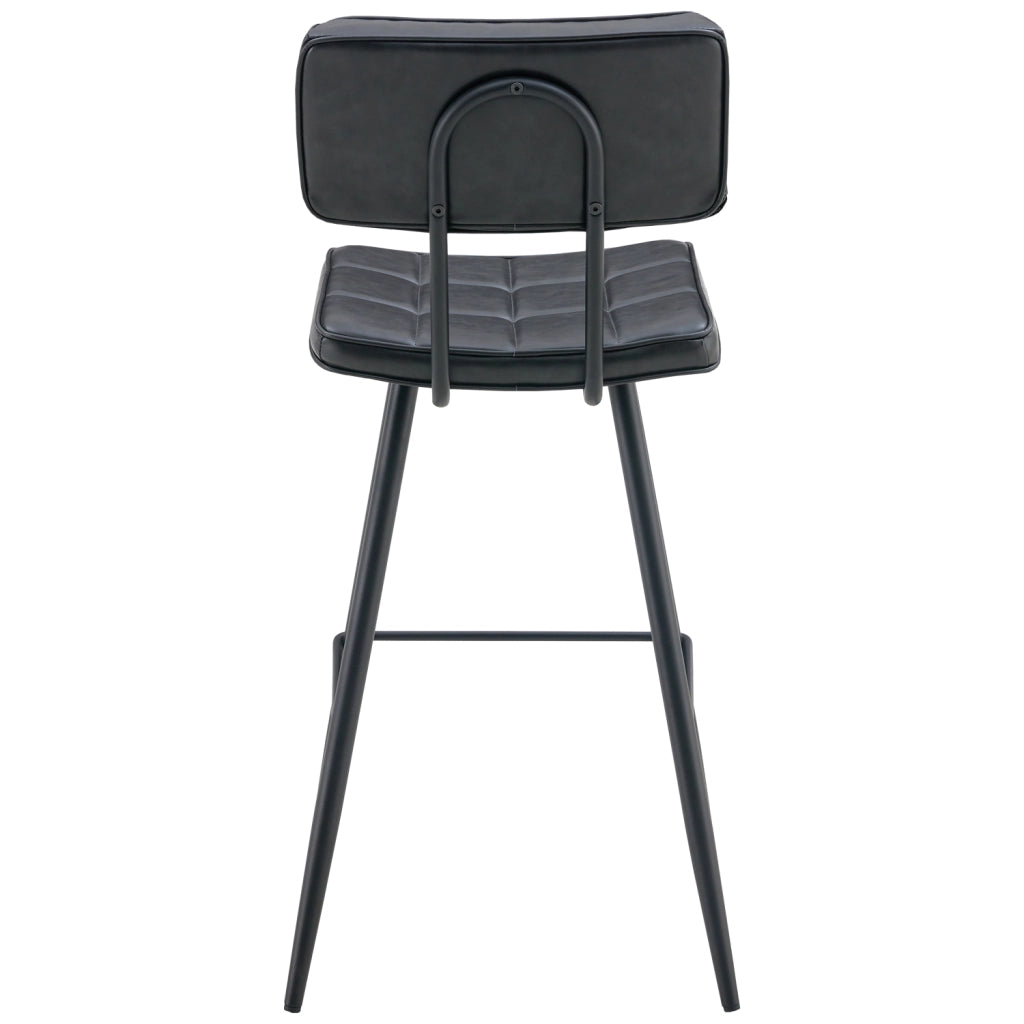 Set di 2 sgabelli da bar FERNAND in similpelle nera