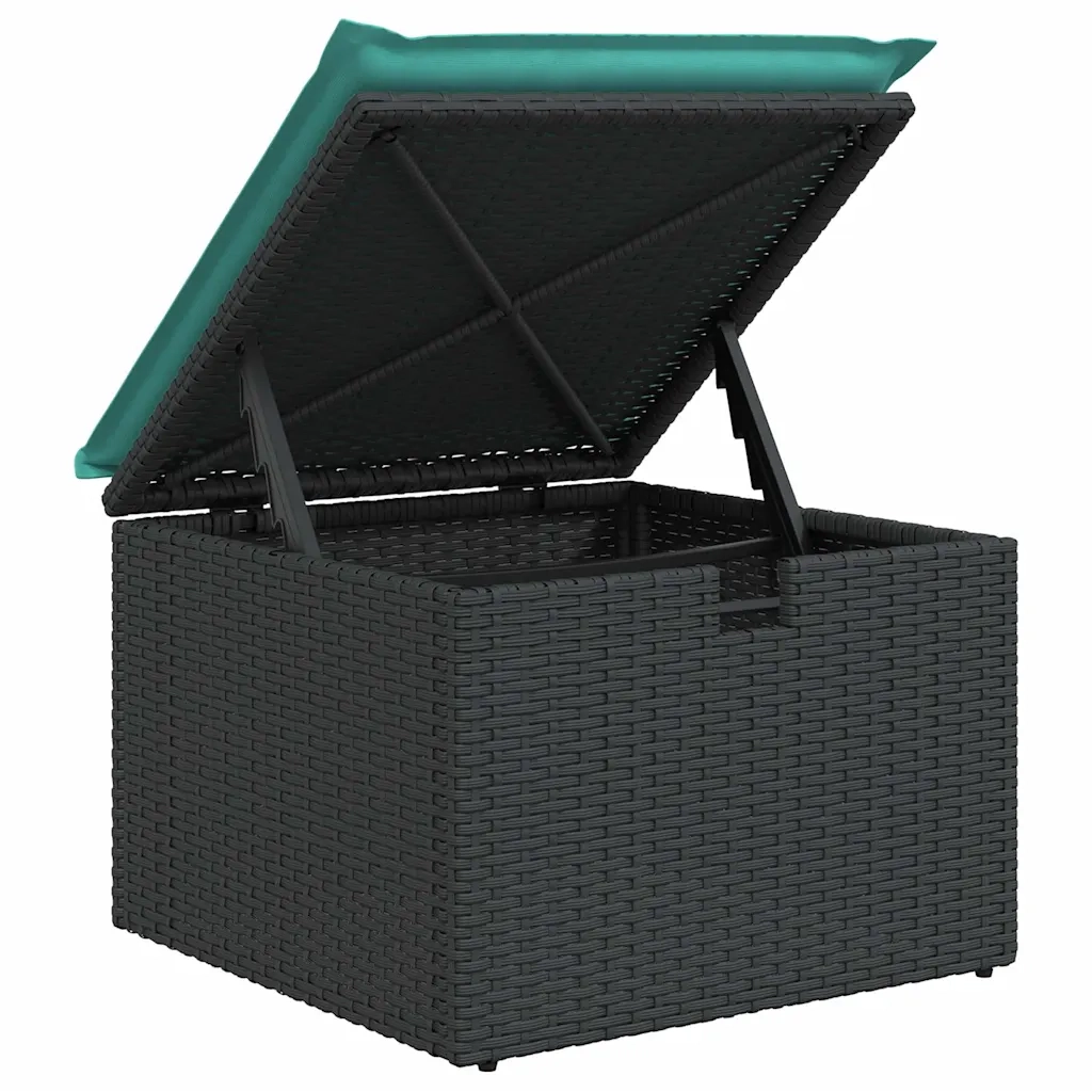 Set Divani da Giardino con Cuscini 8 pz Nero in Polyrattan 3326047