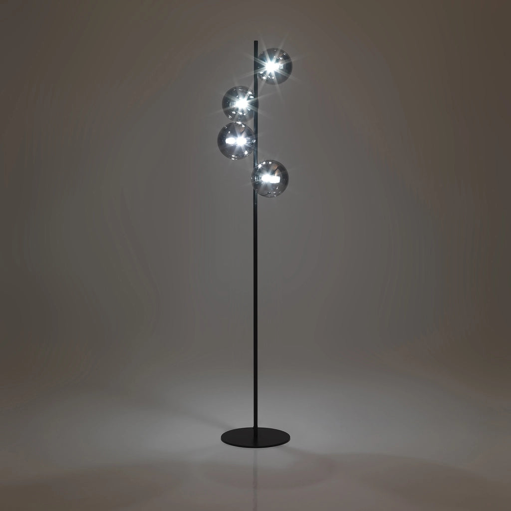 Lampada da terra EDERA nero