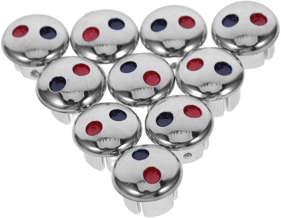 Etichette per rubinetti 10 pezzi - kit di sostituzione - acqua calda/fredda - indicatori chiari - materiale ABS - compatibilità universale - maniglione del rubinetto