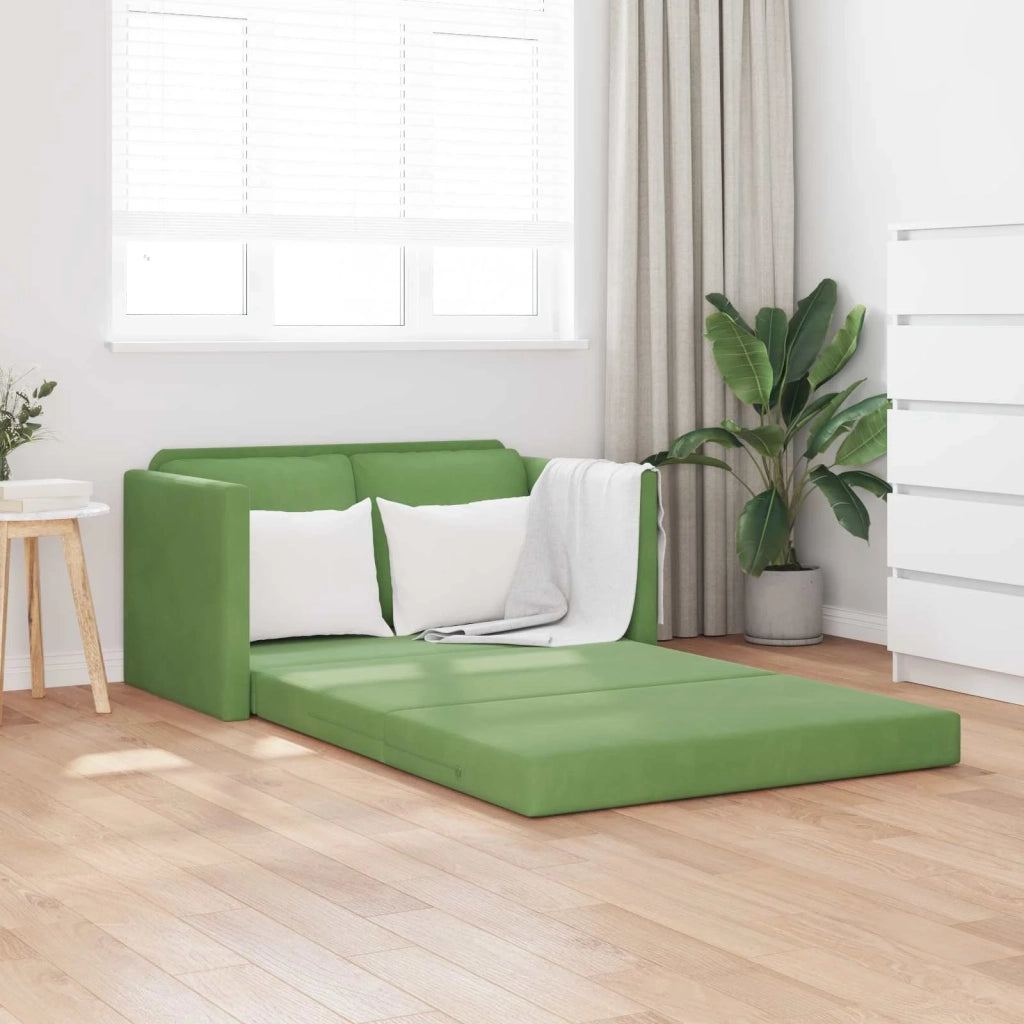 Divano letto Verde chiaro 204 x 122 x 60 cm Velluto 42007951