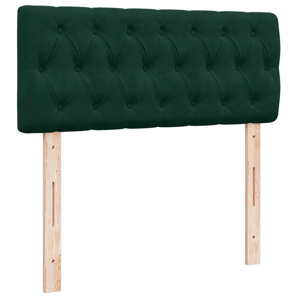 Pouf Letto con Materasso e LED Verde Scuro 120x190cm in Velluto 3312683