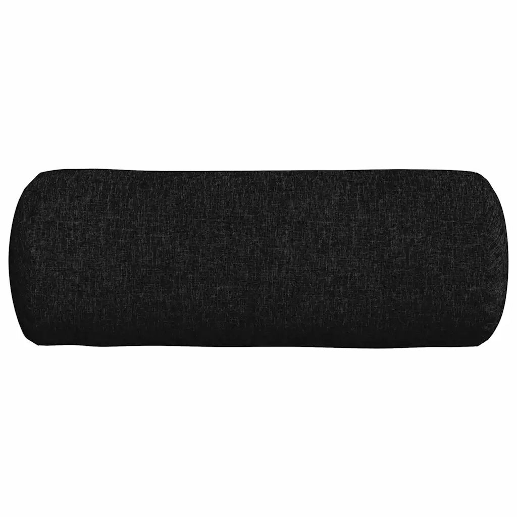 Cuscini a rullo 2 pcs Nero Ø 25 x 70 cm Tessuto 42014313