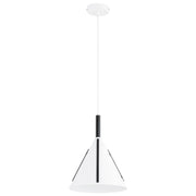 Lampada a sospensione moderna cono bianco/nero E27 FALKO