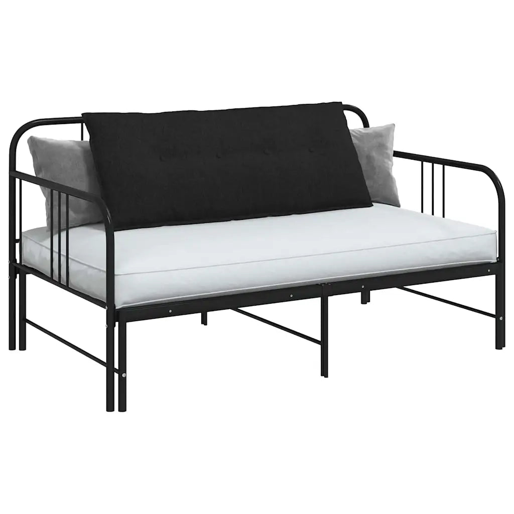 Cuscino per Schiena Nero 120 x 19 x 50 cm Tessuto 42014789