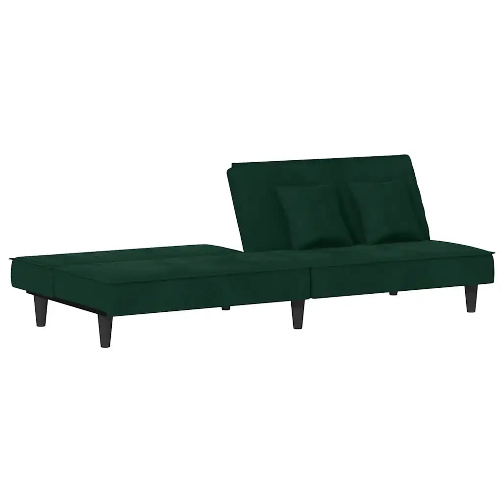 Divano Letto Verde Scuro in Velluto 351909