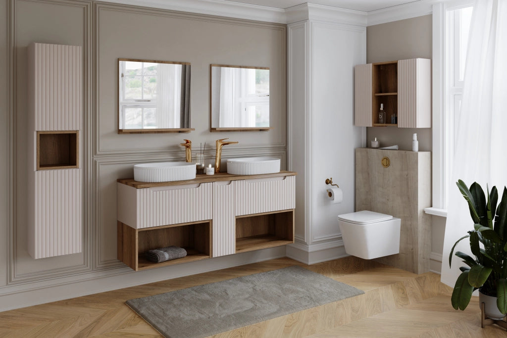 Set mobili bagno 80 cm con piano Nova Cashmere 80 cm