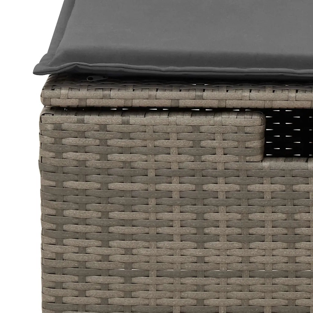 Set Divano da Giardino 8 pz con Cuscini Grigio in Polyrattan 3325336