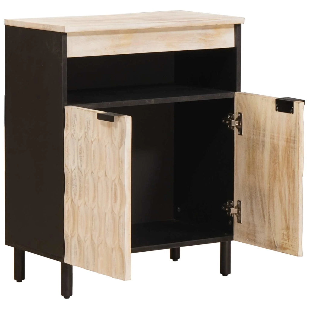 Credenza con porta-Buffet-Armadio da cucina Finitura Bianco Lavato 60 x 33,5 x 75 cm 233118