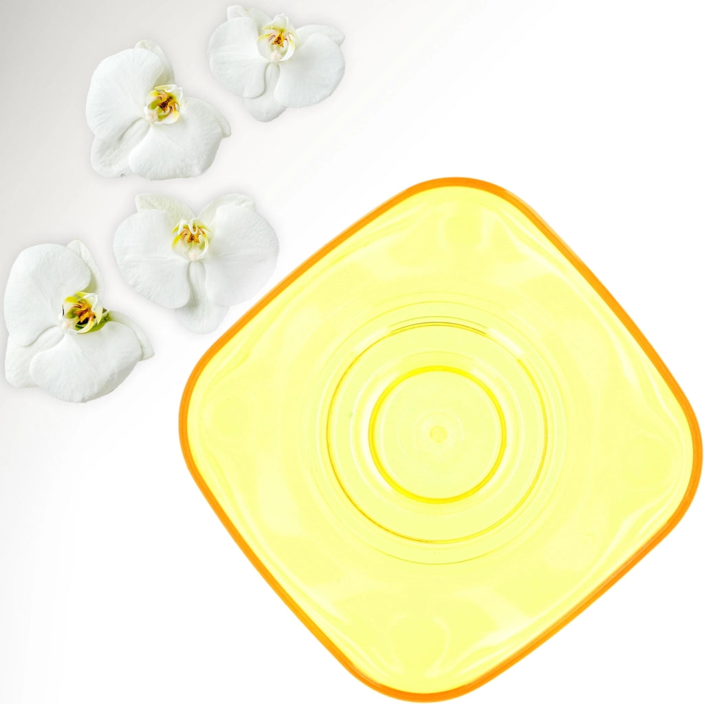 Copertura per vaso da fiori KADAX per orchidee, supporto per fiori, piante in plastica, giallo, tinta unita, 9 cm