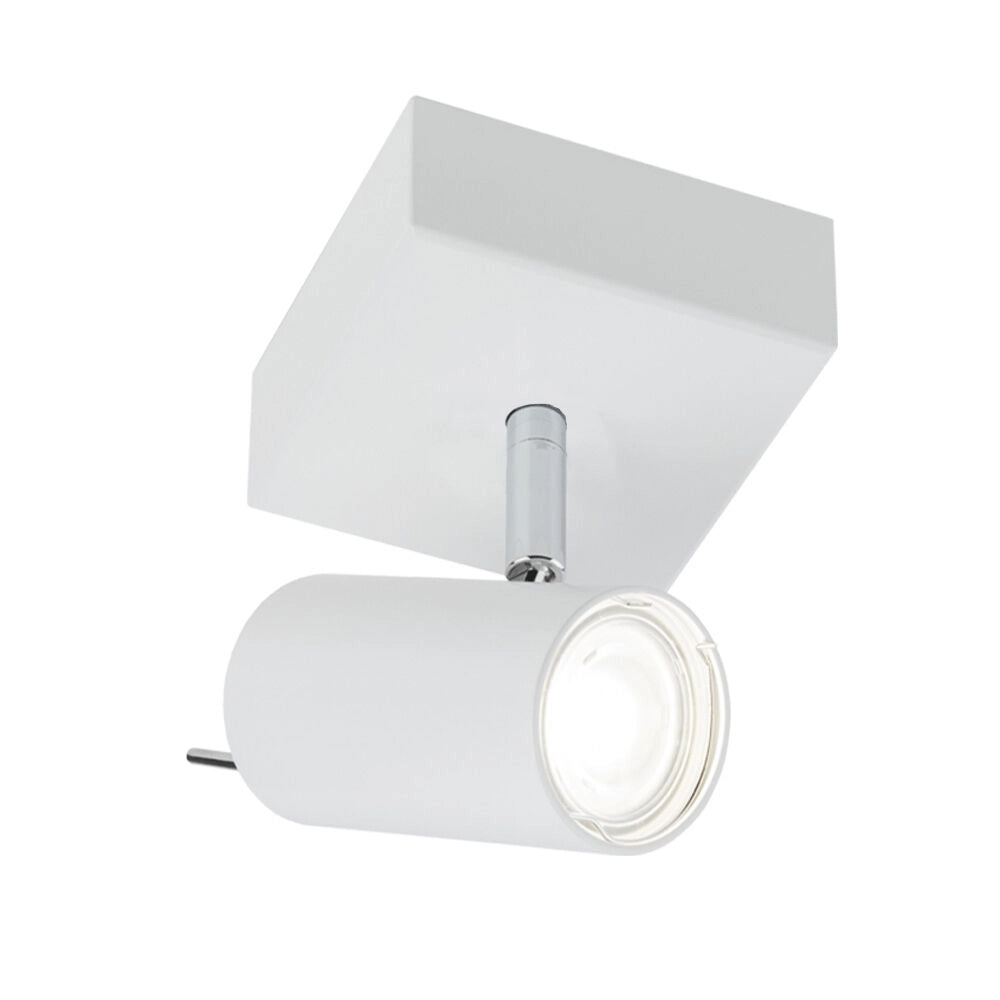 Faretto soffitto quadrato bianco orientabile GU10 10W Shilo