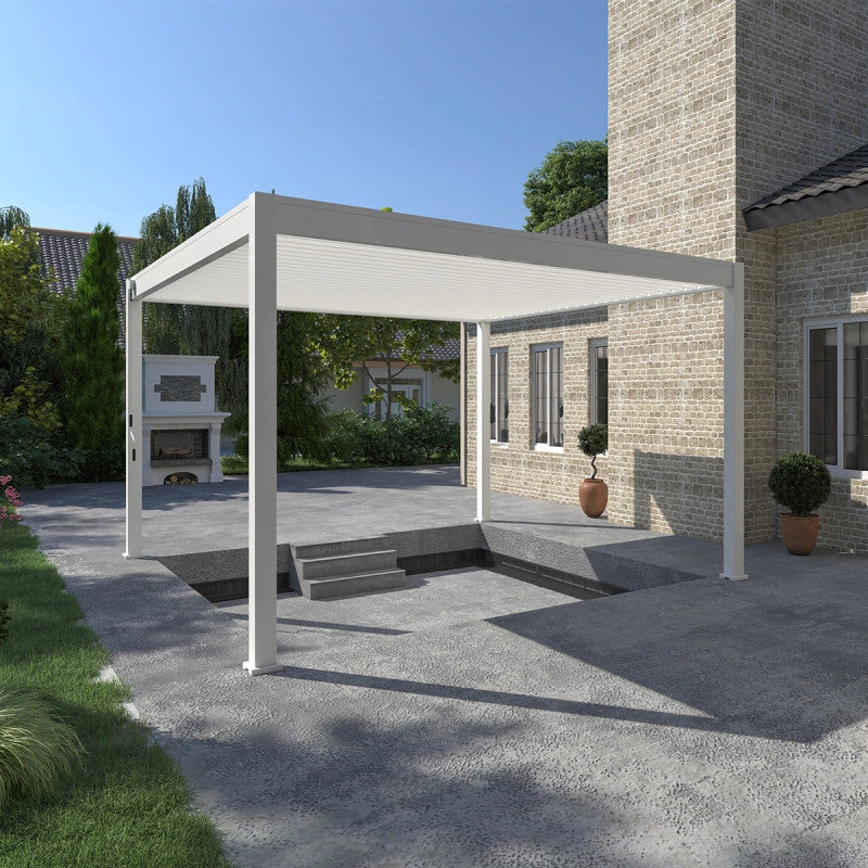Pergola bioclimatica Ombréa VS autoportante 4x4M - Bianco