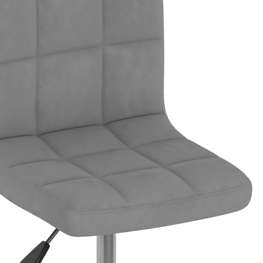 Sgabello da Bar Girevole Grigio Chiaro in Velluto 334252