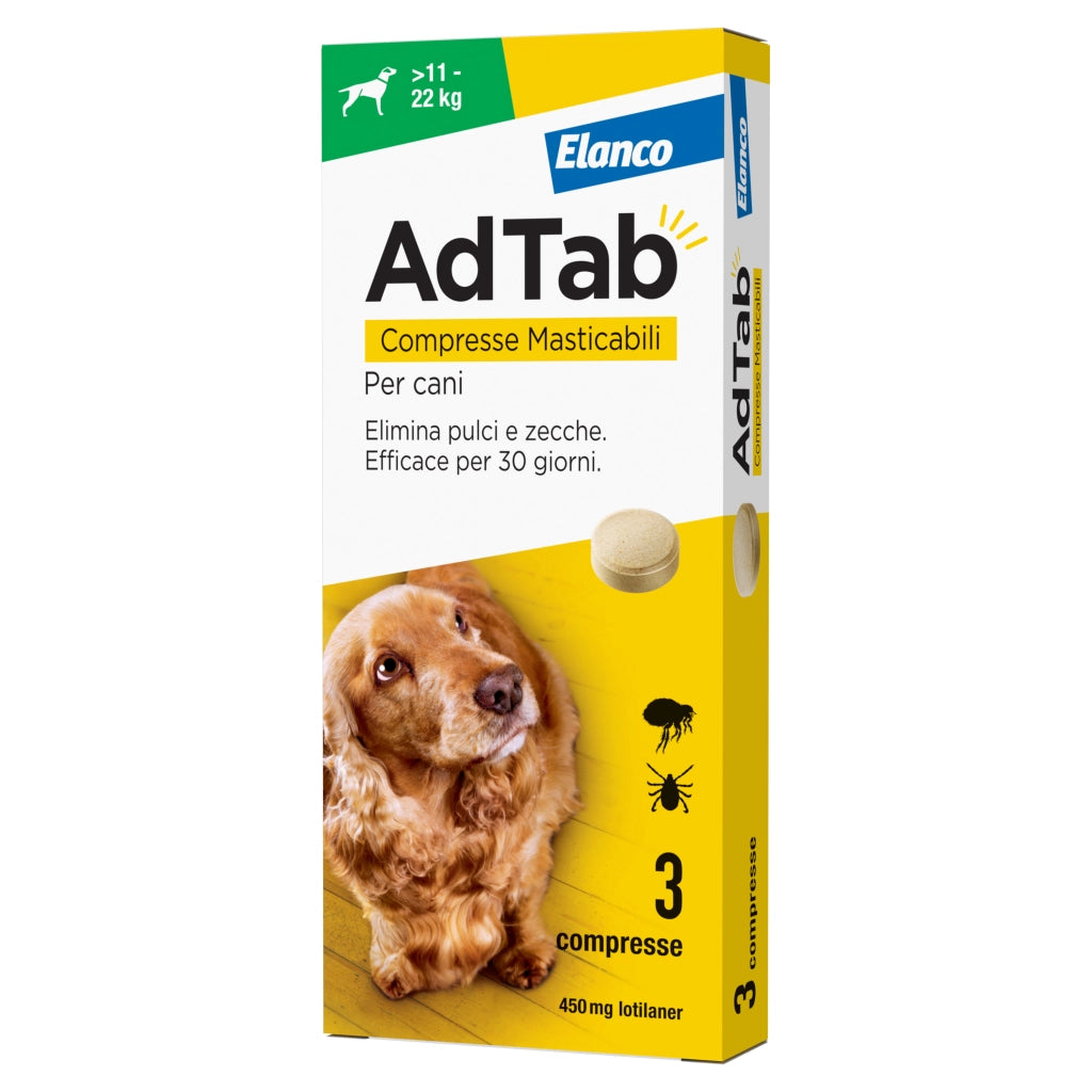 ADTAB COMPRESSE MASTICABILI PER CANI 11 - 22 KG- 1,0 pz
