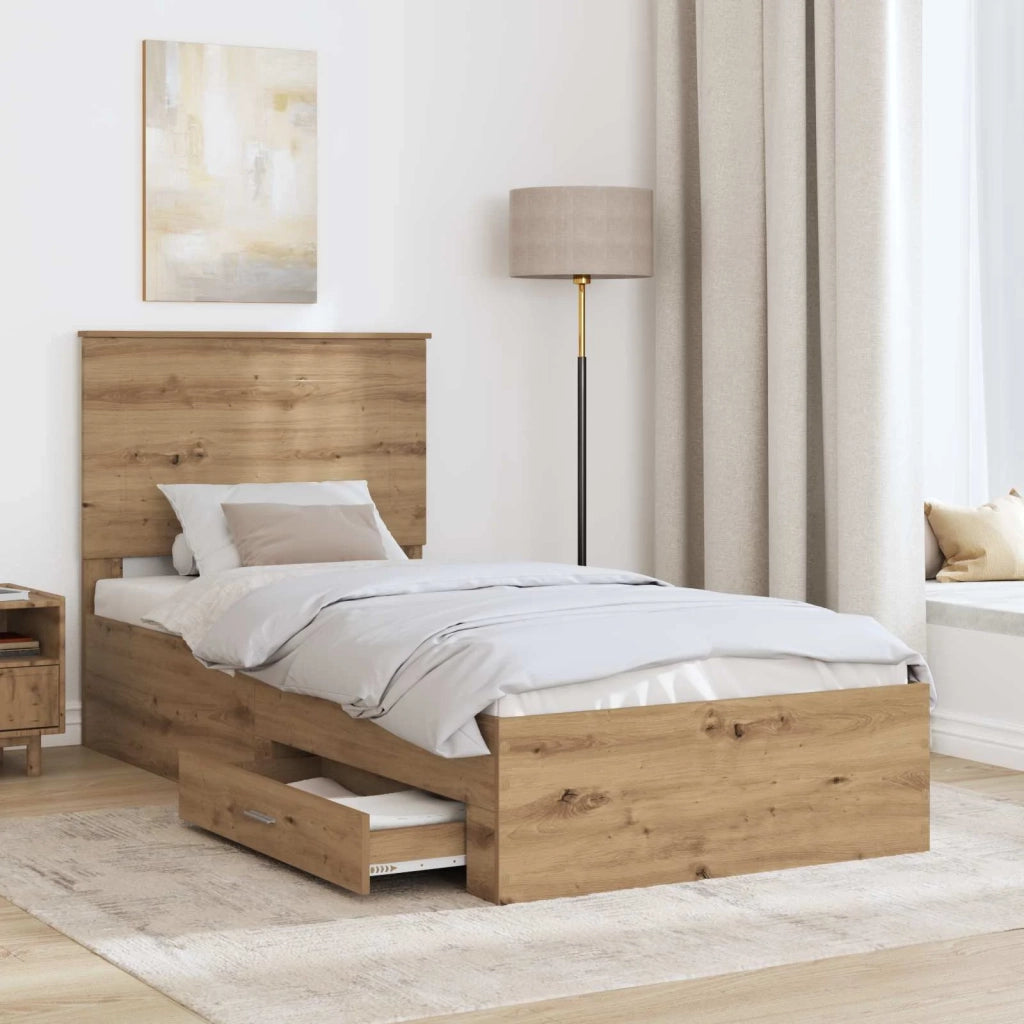 Struttura del letto Rovere artigianale 100 x 200 cm 3409693