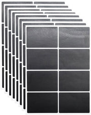 Etichette 64 Stuks - Nere Etichette Quadrangolari - Autoadesive - Impermeabili - Riciclabili - 40 Fogli (40 x 60 mm)