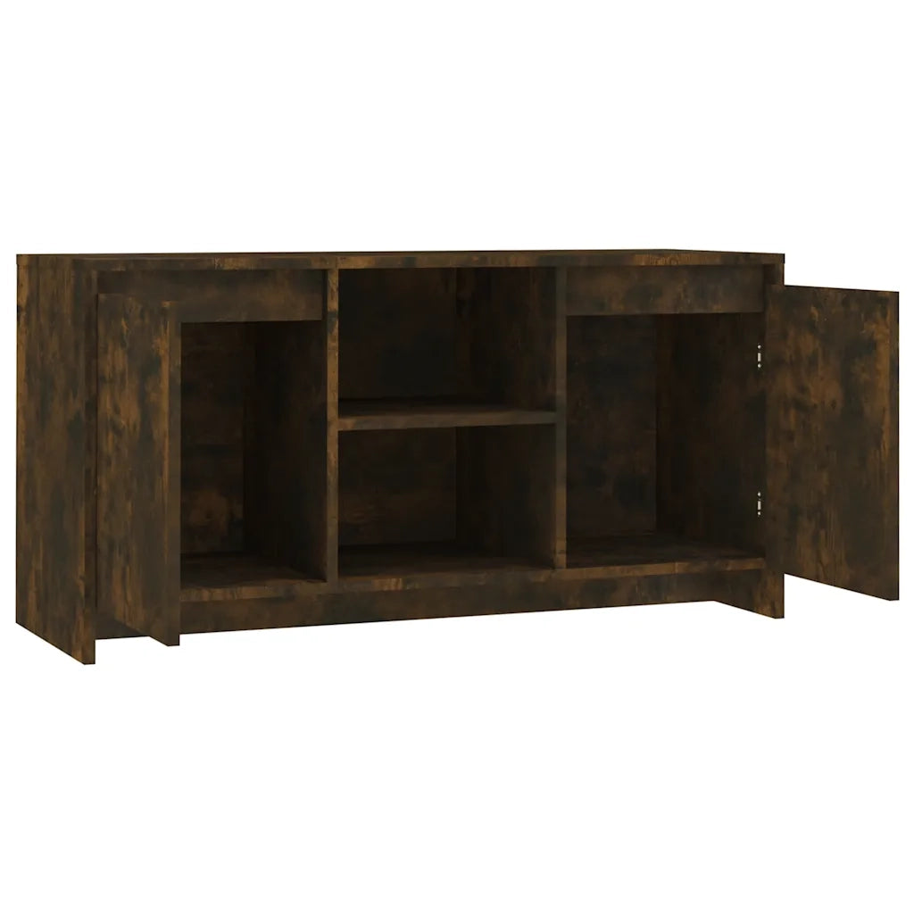 Mobile Porta TV-Credenza TV Rovere Fumo 102x37,5x52,5 cm in Truciolato