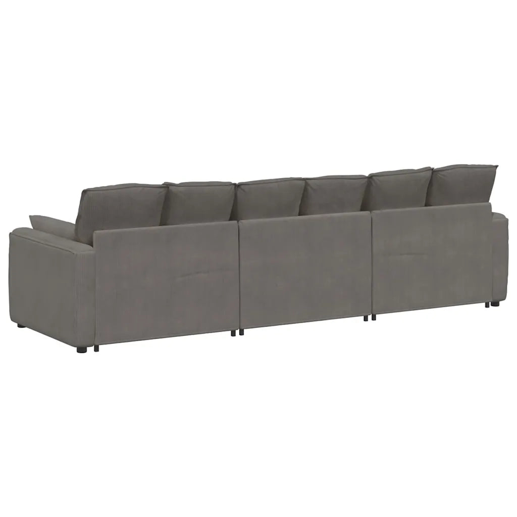Divano Modulare con Cuscini Grigio Chiaro 3321107