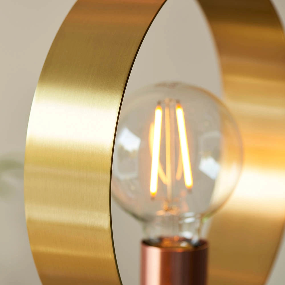 Lampada da terra industriale ottone HOOP Endon E27