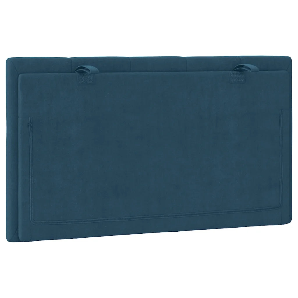 Cuscino Testiera-Cuscino per Testiera Hanko Blu 90 cm in Velluto