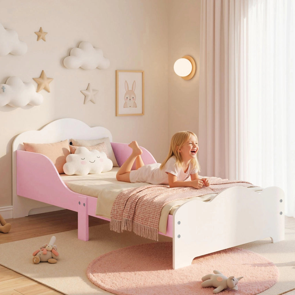 Letto a soppalco per bambini ¨C Xylo ¨C rosa 140x70 cm