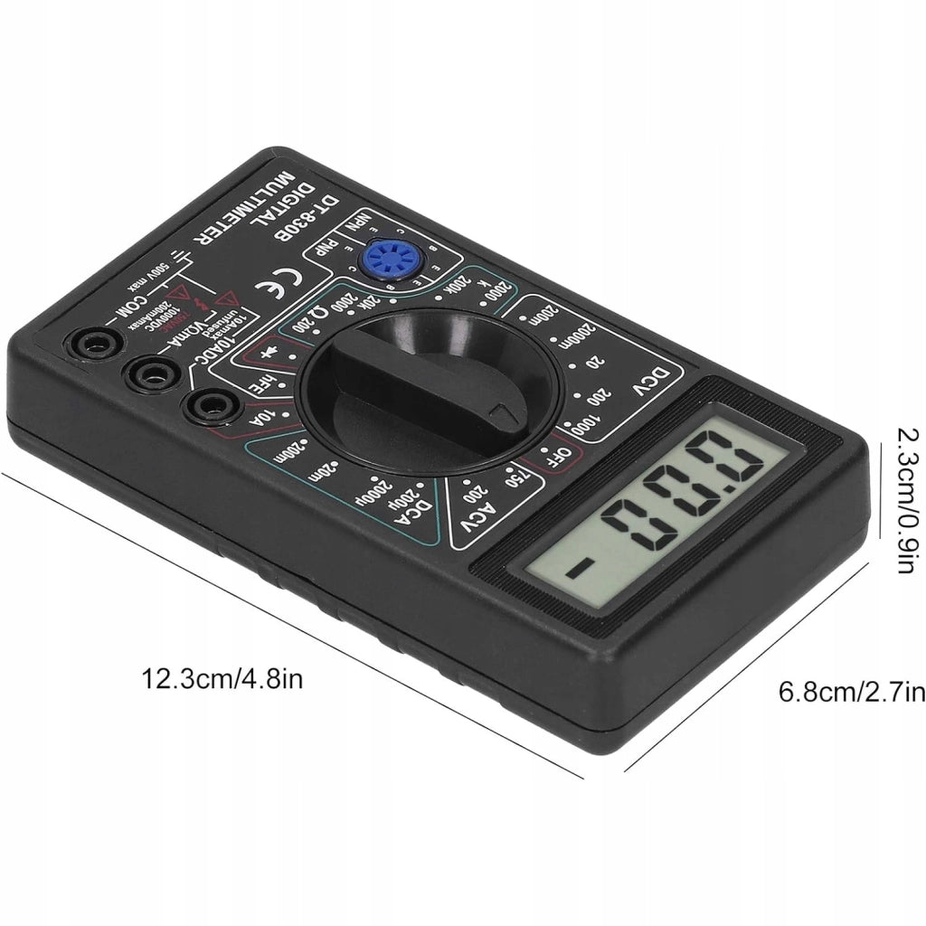 Multimetro Digitale Mini DT-830B – Display LCD, Misura Tensione AC/DC, Corrente, Resistenza | Compatto e Preciso