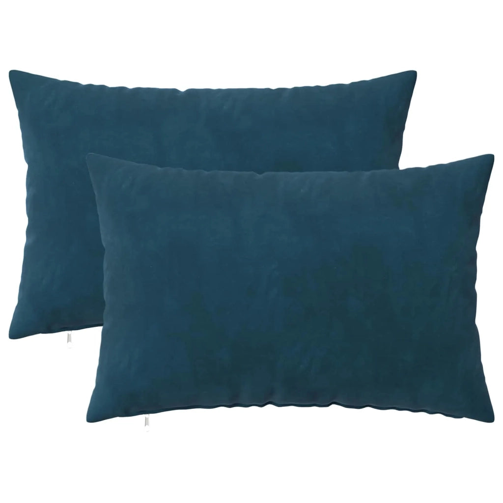 Federa 2 pcs HEERLEN Blu 50 x 70 cm Velluto 911253