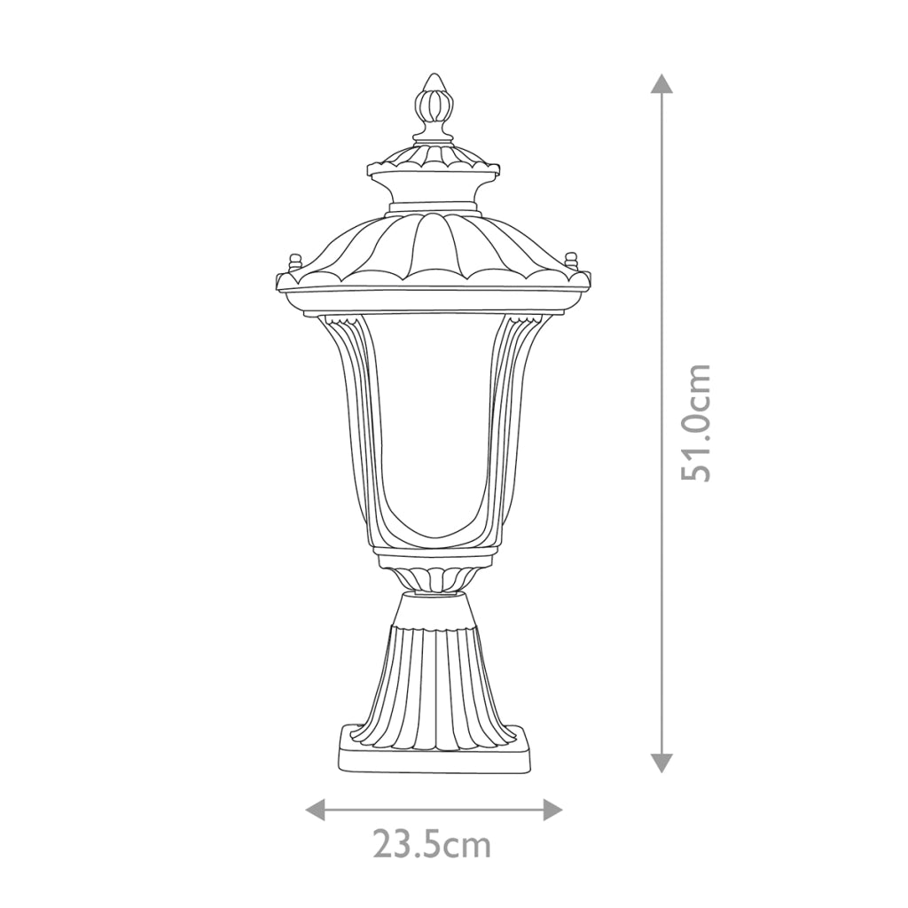 Lampada da esterno a stelo classica E27 IP44 Chicago
