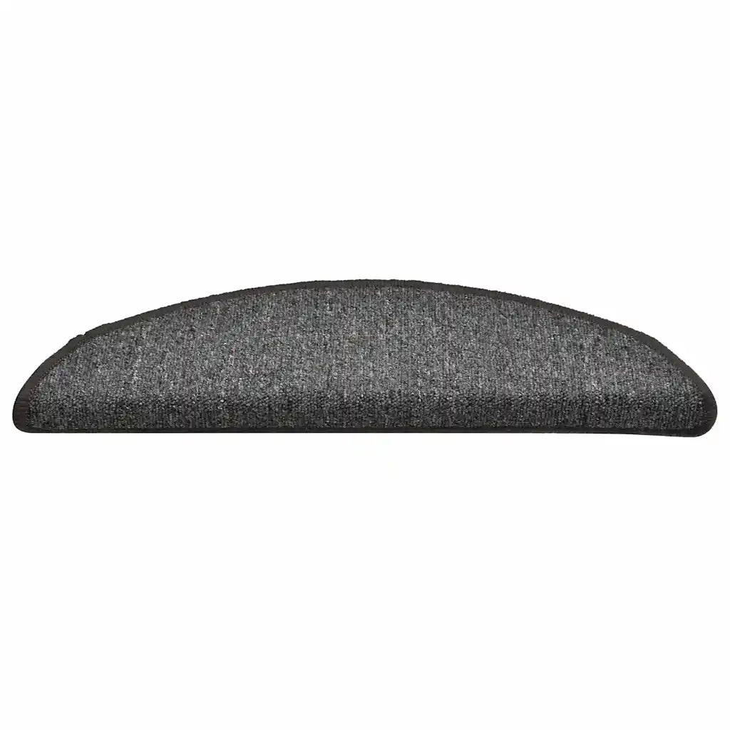Tappetini per scale 30 pz 56x17x3 cm Grigio scuro Semicircolari 3365745