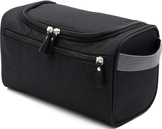 Toilette portatile impermeabile con maniglia e manico per uomo e donna - ideale per viaggi, sport e vacanze - nero