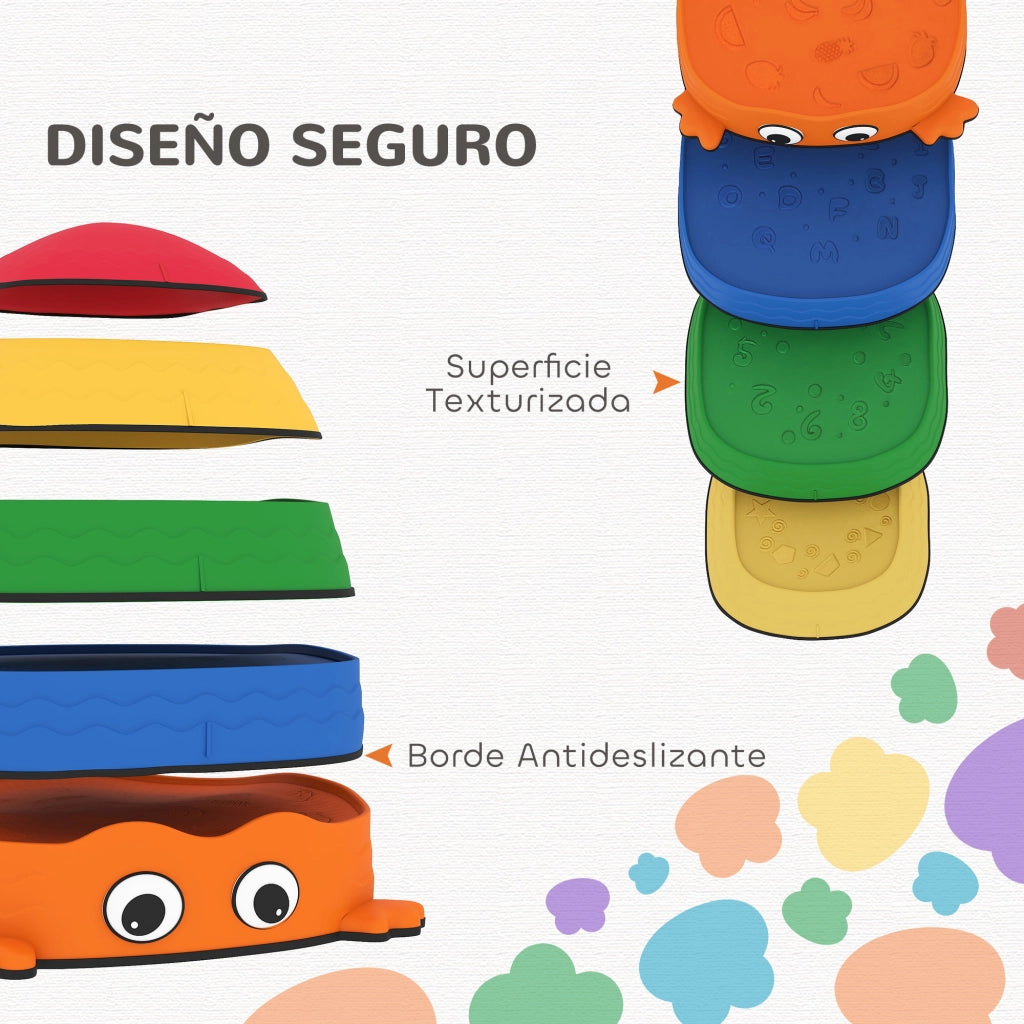 Set Pietre Equilibrio Impilabili ¨C Xylo ¨C 5 Pezzi Antiscivolo Multicolore Bambini