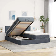 Struttura Letto Pouf con Materassi 200x200 cm Velluto